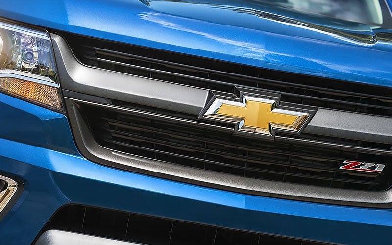Close up on Chevy vehicle grille